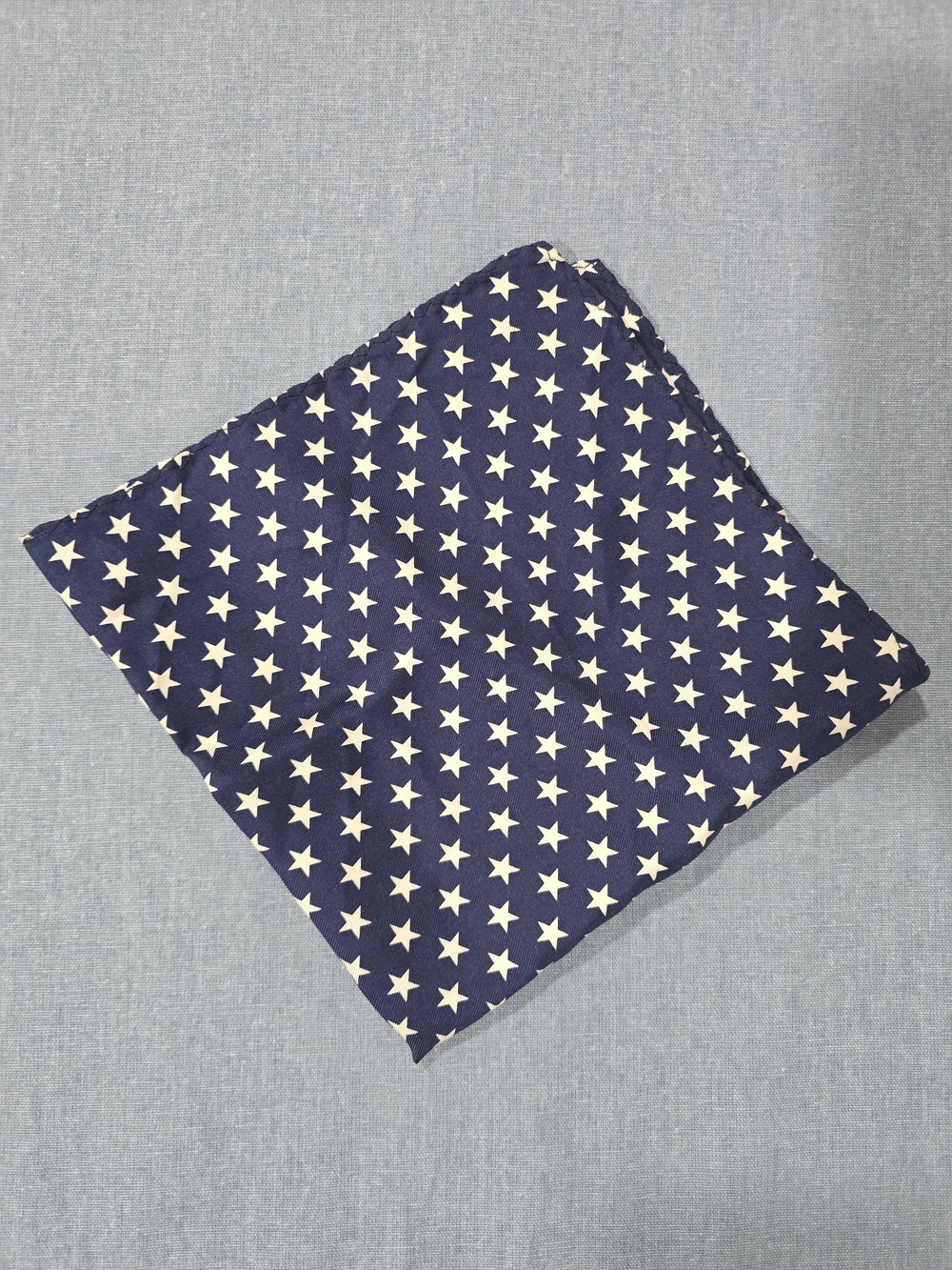 Navy Star Pocket Square - Classic Men's Accessory